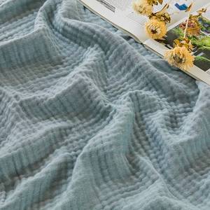lot 1137 image: EMME Cotton Muslin Twin Blanket Breathable Gauze Soft Lightweight Blankets Adults Gifts for Women (Heather Teal, 60x80)