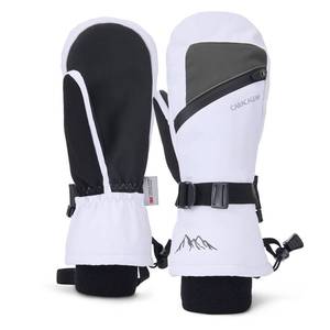 lot 1141 image: Winter Ski Mittens for Men Women Cold Weather- Warm Snow Snowboard Mittens Gloves Windproof & Waterproof, Thinsulate Warm Snow Sports Mitts with Pocket Skiing Snowboarding Mitts Gloves White M-L