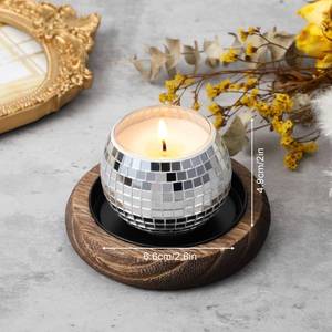 lot 1144 image: 10 PCS Disco Ball Candle Holder, Silver Disco Ball Vase 2x2.6Inch Multifunctional Pencil Cup Discos Flower Vase Discos Balls Centerpieces for Wedding Centerpieces,Birthday,Office,Bedroom Decor