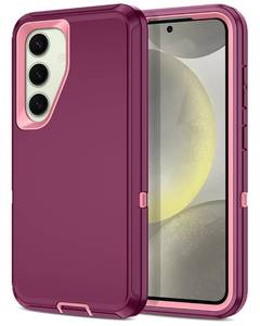 lot 1161 image: I-HONVA for Samsung Galaxy S24 Case,Galaxy S25 Case Shockproof DustDrop Proof 3-Layer Full Body Protection Without Screen Protector Rugged Heavy Duty Cover for Galaxy S24S25,PurplePink