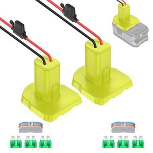 lot 1194 image: KOEZEOI 2 Pack Power Wheels Adapter for Ryobi 18V Battery, Converter Kit with Fuses & Wire Terminals & 12AWG Wire, Power Connector for DIY RC Car Toys and Ride On Truck