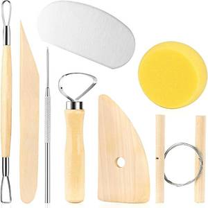 lot 1210 image: LINPHCEY 8Pcs Clay Sculpting Tools Set Perfect for Polymer Air Dry Modeling Clay Beginners & Professionals Ideal for DIY Pottery & Ceramics Tools for Clay Sculpey Sculpting & Crafting