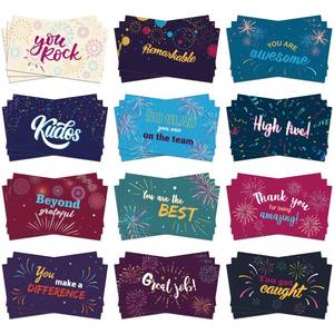 lot 1217 image: Yeaqee 240 Pcs Employee Appreciation Kudos Cards Funny Blank Back Motivational Card Encouragement Thank You Note Recognition Card for Teacher College Affirmation Gift(Flame)