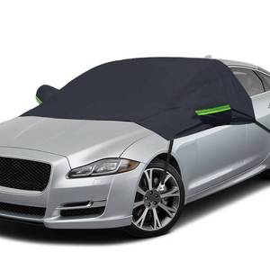 lot 1248 image: EcoNour Car Windshield Cover for Ice and Snow, Windshield Snow Cover with Side Mirrors Cover for Snow, Ice, UV Fits Most Cars, Trucks, Vans, SUVs, Black
