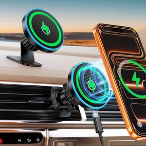 lot 1279 image: for Magsafe Car Mount Charger, 100% Stable 15W 2 in1 Magnetic Wireless Car Charger, VentDashboard Phone Holders for Your Car for Women Men Car Phone Holder Car Charger for iPhone 17 16 15 14 13