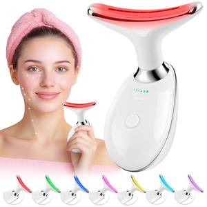 lot 1285 image: Red-Light-Therapy-for-Face, Facial Massager Wand with 7 Color - Birthday, Christmas, Mothers Day, Valentines Day, Self Care Gifts for Her Women Mom Best Friend Wife Teacher (White)