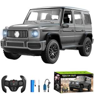 lot 1318 image: fisca Off-Road Remote Control Car, 114 Scale RC Off-Road Toy Car, Doors OpenSound and Light, 2.4G Electric Jeep Simulation Induction Remote Control Car Light Music Gesture Induction Toy RC Truck