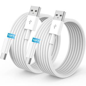 lot 1335 image: 2Pack 10FT USB to USB C Fast Charging Cable for iPhone 17 16 15 Charger Cord, for Apple for iPhone 17 16 15ProPro MaxPlus Long Type C Car Carplay Cord for iPad Pro 12.911, Air 5th4th Gen