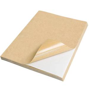 lot 1349 image: NATURALABEL 100 Sheets Printable Kraft Sticker Paper for Laser & Inkjet Printers - Full Sheet Self-Adhesive Craft Labels, Matte, Letter Size (8.5 x 11)