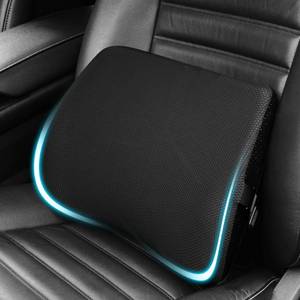 lot 1355 image: TISHIJIE Lumbar Support Pillow for Car, Lower Back Support for Driving Seat Memory Foam Lumbar Pillow for Office Chair - Back Pain Relief for Car Seat, Wheelchair (Black)