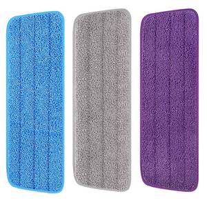 lot 1361 image: 3 Pack Microfiber Spray Mop Replacement Heads for WetDry Mops Reusable Replacement Refills Fits for Bona Hardwood Floor Replacement Cleaning Head (3 Multicolor Mop Pads)