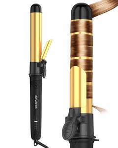 lot 1404 image: Rotating Curling Iron 1 14 Inch, Upgraded Zavarea Automatic Curling Iron with Extra-Long Barrel, Dual Voltage Self Curling Wand 1.25 Hair Curler