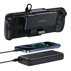 lot 1405 image: HenHot 65W Power Bank Compatible with Steam DeckOLED, Laptop Power Bank 20000mAh PD 3.0 Portable Battery Bank with Removable Back Mount, External Battery Pack for MacBook, Dell, Lenovo, Asus