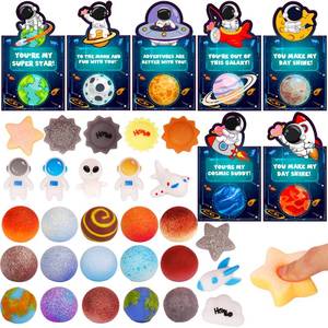 lot 1416 image: NAWITDA 28 Pack Valentines Day Gifts for Kids Classroom - Galaxy Kawaii Mochi Squishies Fidget Toys with Valentines Cards, Class Exchange Gifts & School Party Favors for Boys Girls