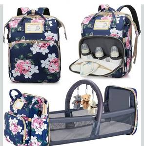 lot 1004 image: Diaper Bag Backpack with Changing Station, Foldable for Bady Toddler, 3 in 1 Large Capacity Newborn Essentials Organizer with Stroller Hook for Girls and Boys-Blue