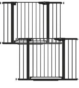 lot 1005 image: Cumbor 2 Pack 29.7-46 Baby Gate for Stairs, Moms Choice Awards Winner-Auto Close Dog Gate for doorways, Easy Install Pressure Mounted Pet Gates indoor, Easy Walk Thru Wide Safety Gate for Dog, Black