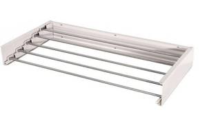 lot 1016 image: Wall-Mounted Waterproof and Rust-Proof Space Aluminum Clothes Drying Rack Living Room Balcony Telescopic Clothes Hanger,White,80  40  10cm