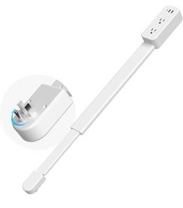 lot 1022 image: Electrical Outlet Extender Long Stick with 180° Swivel  Extends 23-35 in for Hard-to-Reach Places  2 AC Outlets  3 Ports (USB-CUSB-A) for Bed, Dorm, Office &amp Sofa