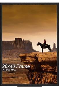 lot 1037 image: A PLUS MAX 28x40 Picture Frame, Black Engineered Wood Frame for 28 x 40 Inch Picture Poster Photo, Light Weight 28 by 40 Frame with Wood-grain for Wall - 1 PackBlack28