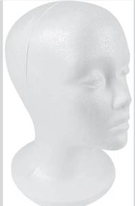 lot 1039 image: Styrofoam Model Heads ,Hat Wig Foam Mannequin Female Wig Head Stand ,Mannequin Head for wigs , 3 Pack