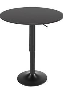 lot 1047 image: HOOBRO Bar Table, Height-Adjustable Round Pub Table 27-35.4 Inches, Cocktail Table with Sturdy Base, Modern Style, Easy to Assemble, Suitable for Small Space, Black