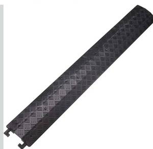 lot 1056 image: Small 1 Piece - Floor Cord Cover Cord Protector Drop Over Drop Trak Cable Ramp for Office Warehouse - Black