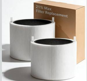 lot 1083 image: 2 Pack 211i Max Replacement Filter Compatible with Blueair Blue Pure 211i Max Air Purifier. Blue Pure F2MAX, 3-in-1 H13 Ture HEPA and High-Efficiency Activated Carbon Filters, Replacement Part #F2MAX