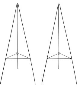 lot 1088 image: 2Pcs 36In Christmas Wreath Stand Christmas Wreath Holder for Cemetery Gravestone Wreath Stands Large Wire Easel Flower Holders for Grave Holiday Outdoor