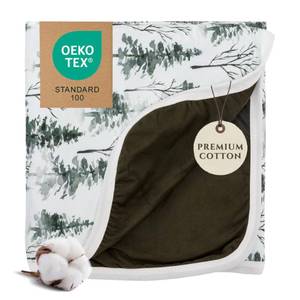 lot 3029 image: Pobibaby Soft Neutral Baby Blanket - Comfortable Premium Cotton Toddler Quilt, Ideal for Boys and Girls - Perfect Baby Boy, Baby Girl Toddler Blanket - Warm, Soft Baby Blankets (Magical Woods) - Retail $40