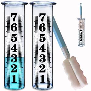 lot 3036 image: 7 Inch Plastic Rain Gauge Replacement Tube, Upgrade Freeze Proof Outdoor Rain Gauges Replacement Plastic Tube for Garden Yard Lawn, Crack Resistance Tube Best Rated, 2 pcs Tubes with 1 Clean Brush - Retail $14