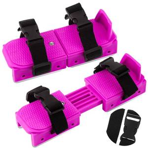 lot 3037 image: VioraWhite Toddler Ice Skates Adjustable Kids Ice Skates for Kids with Clip on Strap Hook Double Runner Stable Skating Shoes for Girl Boy Baby Beginner Junior Skater Training with Storage Bag (Pink) - Retail $17