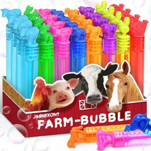 lot 3041 image: 32Pcs Animal Farm Bubbles with Gift Box, Party Favors for Kid, Mini DogHorse Bubble Wands Bulk, Birthday Decoration, Pinata Filler, Goody Bag Stuffers Supplies, Carnival Prizes, Classroom Gift Toy