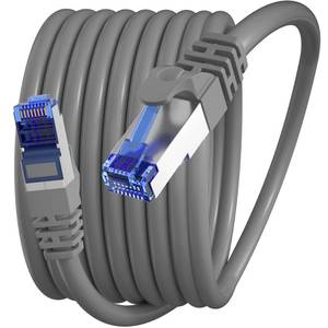 lot 3068 image: Cat 6 Shielded Ethernet Cable - 50ft, 23AWG Cat 6 Outdoor & Indoor Ethernet Cable, Direct Burial, Waterproof, UV Resistant, High-Speed Cat6 RJ45 LAN Internet Cable for Router, Gaming (50ft) - Grey - Retail $18