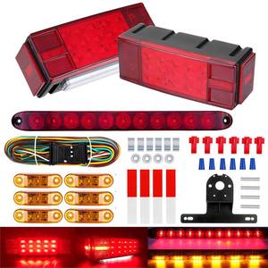lot 3075 image: LIMICAR Boat Trailer Lights, Trailer Lights LED Kit, Boat Trailer Lights LED Submersible Kit, Waterproof Boat Trailer Light Kit with 29FT Trailer Wiring Harness - Retail $41