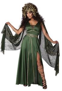 lot 3124 image: California Costumes Womens Gothic Hooded Costume Dress Large Black - Retail $52