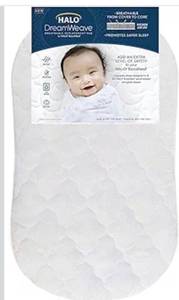 lot 2861 image: HALO DreamWeave Breathable Mesh BassiNest Pad 100% Washable Cover and Core Hypoallergenic, Non-Toxic Materials