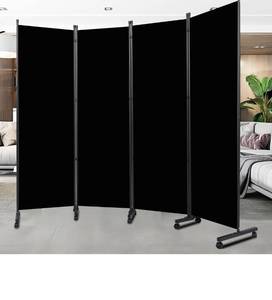 lot 2882 image: Room Divider Portable 88 Partition Room Dividers and Folding Privacy Screens 4 Panel Wall Divider