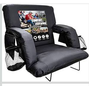 lot 2896 image: BRAWNTIDE Stadium Seat for Bleachers with Back Support - Wide Padded Reclining Bleacher Seat