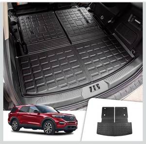 lot 2899 image: Rongtaod Cargo Mat Compatible with 2020-2025 2026 Ford Explorer 6&7 Passenger Cargo Liner Trunk Mat Back Seat Cover Protector Upgrade 2024 Explorer Accessories (Trunk Mat with Backrest Mat)