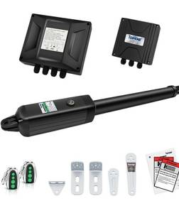 TOPENS A5131 Single Swing Gate Opener Medium Duty Automatic Gate Motor for Single Swing Gates Up to 16ft, Electric Driveway Gate Operator AC Powered with Remote Control Kit Solar Compatible - Retail $339