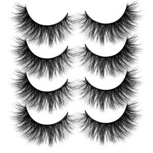 lot 3171 image: ALICROWN Faux Mink Lashes Pack 3D Volume Natural Thick Volume Wispies Cross False Eyelashes
