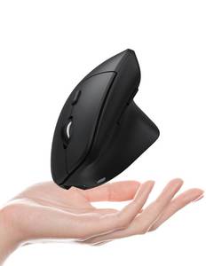 lot 3182 image: TECKNET Ergonomic Mouse, Wireless Vertical Mouse, 4800 DPI, Rechargeable Bluetooth Mice for Carpal Tunnel Right Hand, 3-Device Connectivity for Laptop, PC, MacBook, Black