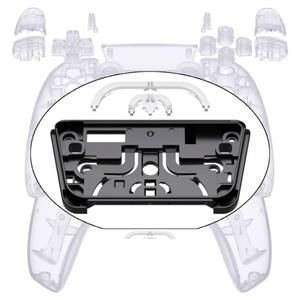 lot 3200 image: eXtremeRate Replacement Full Set Shell with Buttons Touchpad Cover, Custom Clear Decorative Trim Shell Front Back Plates Compatible with p 5 Controller BDM-030 BDM-040 BDM-050 Models