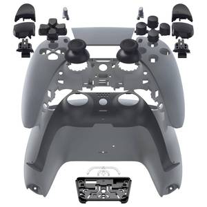 lot 3206 image: eXtremeRate Full Set Shell with Buttons Touchpad Cover, New Hope Gray Custom Replacement Decorative Trim Shell Front Back Plates Compatible with p s 5 Controller BDM-030 BDM-040 BDM-050