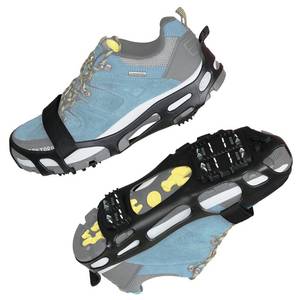 lot 3213 image: Ice Cleats Crampons for Shoes and Boots Anti Slip Snow Cleats Ice Shoes Grippers 24 Studs Crampons for Hiking Boots Women Men Ice Fishing Winter Walking Jogging