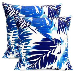lot 3217 image: RYSMIYOU Decorative Throw Pillow Covers 20x20 inch Set of 2, Super Soft Blue Leaves of Tropical Farmhouse Pillow Cases Outdoor Pillow Covers for Couch Sofa Bed Living Room Home Decor Cushion Covers
