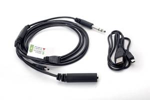 lot 3239 image: Airplane Cockpit Intercom ATC Radio Recording Cable with Power Cable Adapter Audio Cable for GoPro HERO3  HERO3  HERO4 NOT for Hero 5 and UP