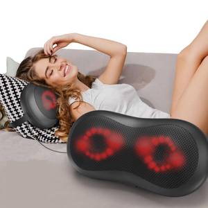 lot 3284 image: massagease Corded Back Massage Pillow with Buckle Strap, Massager with High Power Copper Motor for Pain Relief Deep Tissue with Heat (24 Head)