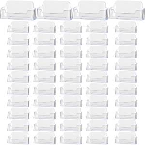lot 3290 image: Thenshop 64 Pack Business Card Holder Desktop Business Card Stand Acrylic Holder Stand Clear Postcard Display for Home Office Desk Table (Desktop Style)