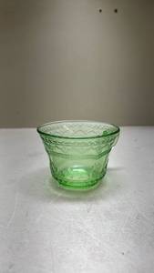 Green Uranium Glass Tea Cup
